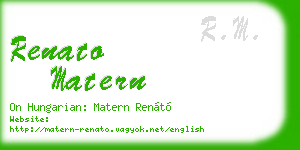 renato matern business card